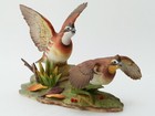 Andrea Double Bobwhite Porcelain Bird Figurine  6954 Dated 1983 - Vintage