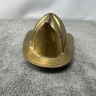 Vintage Brass Firefighter Helmet Hat Replica Mcm Paperweight Heavy  read