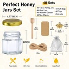48 Pack Mini Honey Jars Party Favors In Bulk  1 5 Oz Small Hexagon Glass Hone   