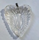 Vintage Waterford Crystal Heart Pendant Sterling Silver For Necklace Huge