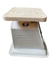 Vintage American Family Scale- White Metal 25lb Food Face Kitch