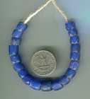 African Trade Beads Vintage Old Glass Czech Bohemian Russian Blue Beads