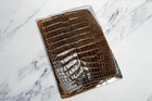 Handsome Antique Edwardian English Sterling Silver Leather Desk Blotter Folder
