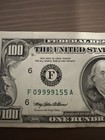 1993  100 Federal Reserve Note Error Serial F09999155a Missing Portrait Low         
