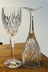 Set Of 2 Vintage Gotham  Crystal Star Blossom Crystal Wine Glasses Discontinued