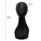 Matte Black Female Mannequin Wig Head Shoulder Bust Display Hair Hat Mask Ab-b