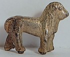 Vtg 1920 Cracker Jack Lion Horse  Silvered Miniature Chunky