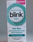 Lot Of 2 Blink Tears Lubricating Eye Drops Long Lasting Dry Eye 15ml Exp 10 2026
