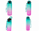 1l Motivational Time-marker Water Bottle 32oz Leakproof Sport Tumbler