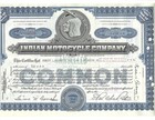 1931 Indian Motocycle Company Stock Certificate  10 Shares 