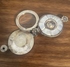 Antique Vintage Silver   Mother Of Pearl Folding Magnifying Glass