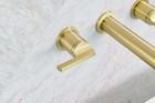 Solid Brass Wall Mount Tub Filler 10  Long Spout Reach Wall Mount Bathtub Faucet