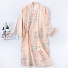 Women Cotton Floral Printed Kimono Yukata Japanese Bathrobe Pajamas Nightwear
