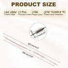 216  c 10a 250v Universal Rice Cooker Thermal Fuse Both End Ring Terminal