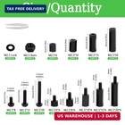 365pcs M2 5 Black Male Female Nylon Hex Spacer Standoff Screw Nut Set Assortment