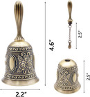 Domestar Vintage Brass Hand Bell     Loud Call Bell For Bedside  Dinner  Wedding 