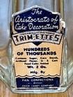 Vintage Trim-ettes Hundreds Of Thousands 2 Oz Glass Shaker With Original Label