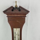 Vintage Airguide Barometer hydrometer thermometer On Wooden Back Works Clean