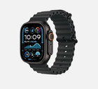 Genuine Apple Brand Black Ocean Band Fits  44 45 46 49mm One Size - Authentic