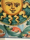 Fratantoni Vietri Italy Vintage Sun Burst Clay Glazed Tile Wall Plaque 12 