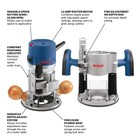 Bosch 1617evspk 2 25 Hp Combination Plunge Fixed-base Woodworking Router