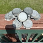 Vintage Genuine Zinc Lids With Milk Glass Inserts For Ball Mason Jars Set Of 12