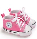 Unisex Baby Hi Top Sneakersoft Anti-slip Sole Canvasdenim Shoes 6-12 Month