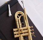 Professional Matt Brushed Jinbao Bb Trumpet Horn Monel 2-mouthpiece Leather Case