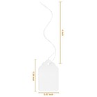 500pcs Pre-tied White Price Tags 1 38  X 0 87  Blank With String Label Craft
