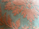 Fortuny  vivaldi  Pillow In Metallic Taupe   Coral  Velvet Backed Feather Fill