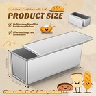 2 Pack 2 Lb 13 X 4 Inch Pullman Loaf Pan With Lid Dough Capacity Bread Loaf P   