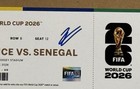 Warren Zaire-emery Signed 2026 France-senegal World Cup Debut Ticket Beckett Coa