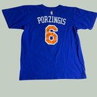 Adidas New York Knicks Kristaps Porzingis 6 Nba Blue T-shirt Mens Large