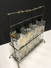 Vintage Mid Century Modern 4 Bottles Tantalus Decanter Liquor Bar Set