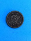 1851 Braided Hair Large Cent  aka Coronet Head Large Cent 