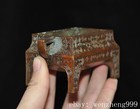 4 old China Ancient Dynasty Bronze Animal Pattern Incense Burner Censer Statue