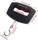Digital Luggage Scale 50kg 10g Portable Hanging Weight Hook Travel Lcd