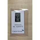 Credit Suisse 5 Gram  9995 Platinum Bar Statue Of Liberty In Assay Card