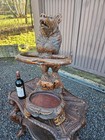 Antique German Black Forest Wood Carving Bear Umbrella Stand Rare 19thc