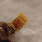 Vintage Steiff Original Mini Brown Mohair Teddy Bear W  Yellow Ear Tag  0206 11