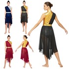 Women Liturgical Worship Shiny Metallic Lyrical Dress Contemporary Dance Costume