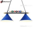 2-light Hanging Pool Table Light 43  Billiard Lamp W 5 Real Billiard Balls Us