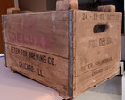 Vintage Peter Fox Brewing Fox Deluxe Wood Beer Case Crate Chicago Ill