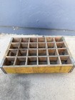 Vintage Drink Coca-cola Yellow Wooden Case Box 24 Bottle Coke Soda Crate