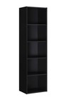 59  Tall Adjustable Framed 5-shelf Wood Bookcase Storage Shelving Wide Bookshelf