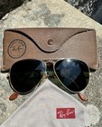 Vintage Ray-ban Bausch   Lomb 1980s Aviator Gold Plated Sunglasses With Case Men
