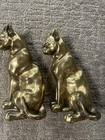 Brass Large Cat Bookends Decor Mcm J b  2868 Rare Vintage Set