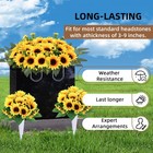3sets Artificial Cemetery Flowers For Grave headstone Flower Saddle Silk Sunf   