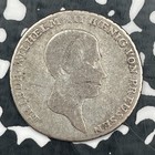 1814-b Germany Prussia 1 6 Thaler Lot n3489 Silver 