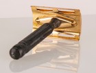 Vintage Gillette Gold Tone Contract Tech Double Edge Safety Razor Usa